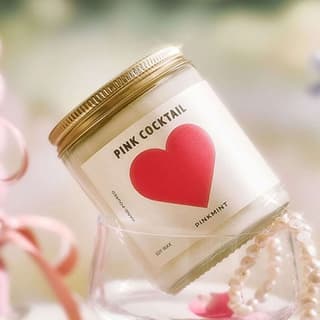 Pink Cocktail Candle