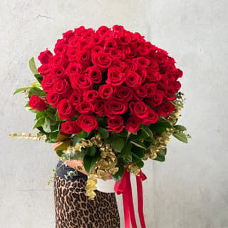100 Red Rose Arrangement