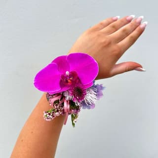 Purple Wrist Corsage