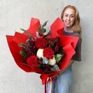 Graduation Bouquet Red