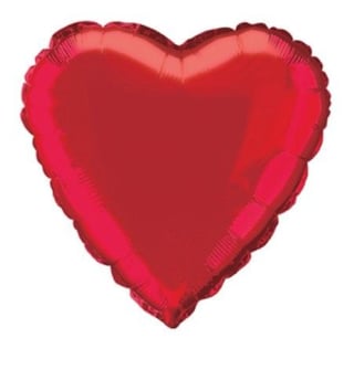 Red Heart Foil Balloon