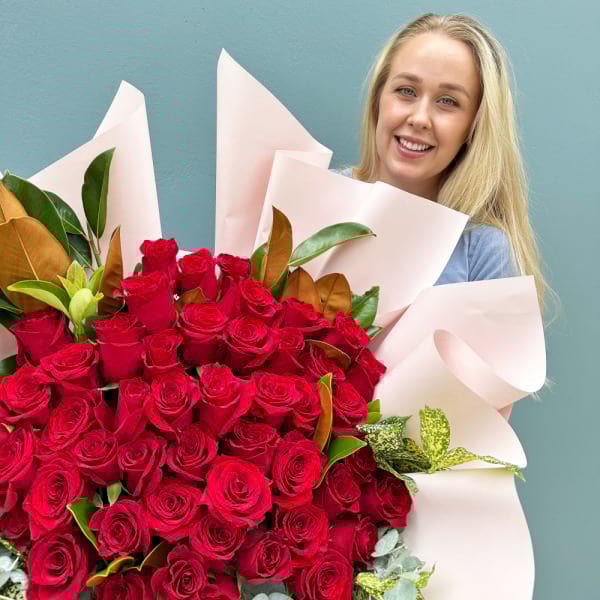 50 Red Rose Bouquet 3
