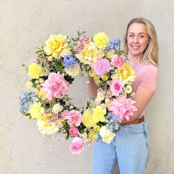 Pastel Sympathy Wreath Sydney Large