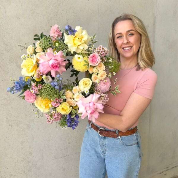 Pastel Sympathy Wreath Sydney Petite