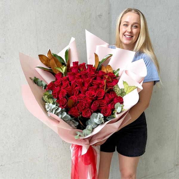 50 Red Rose Bouquet 2