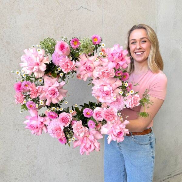 Pink Sympathy Wreath Sydney - Large Size
