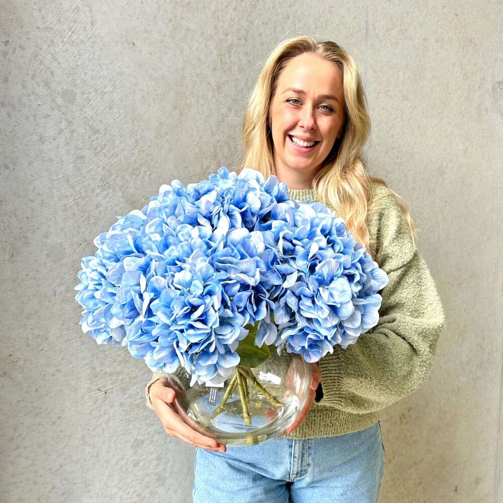 Phoebe Blue Hydrangea Vase