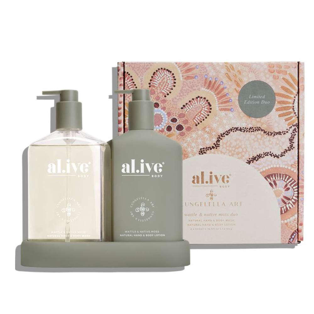 Al.ive Wash & Lotion Duo Wattle & Native Moss