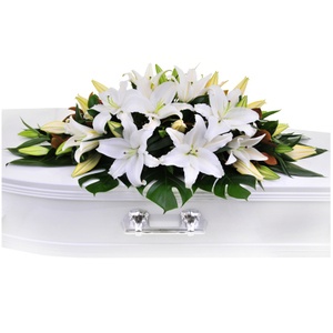 Casket Cover - White Lilys